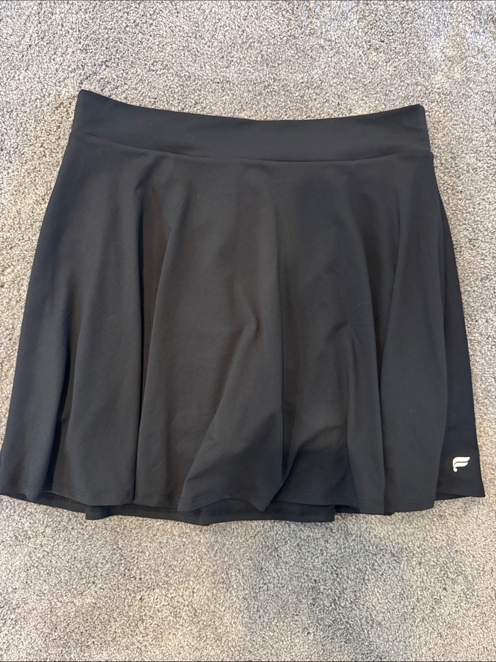 Fabletics Black Athletic Skater Tennis Skirt w/built in shorts - NWT